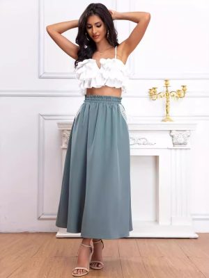 Plain Artistic Fresh Skirt