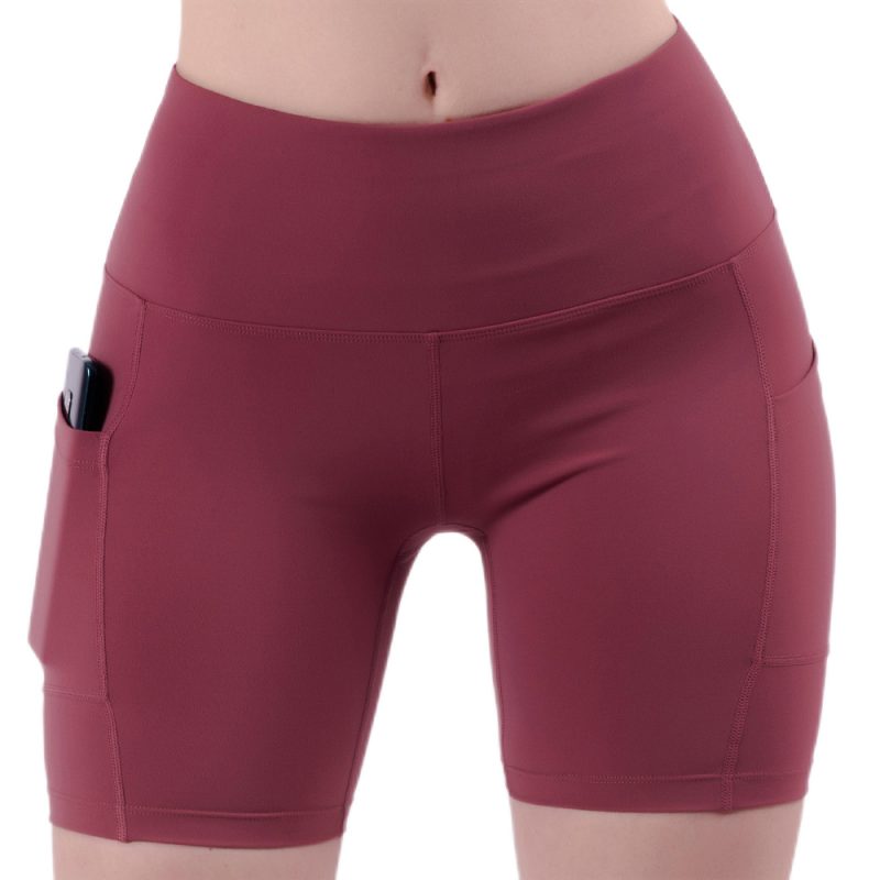High Waist Yoga Shorts: Two Side Pockets - Image 4