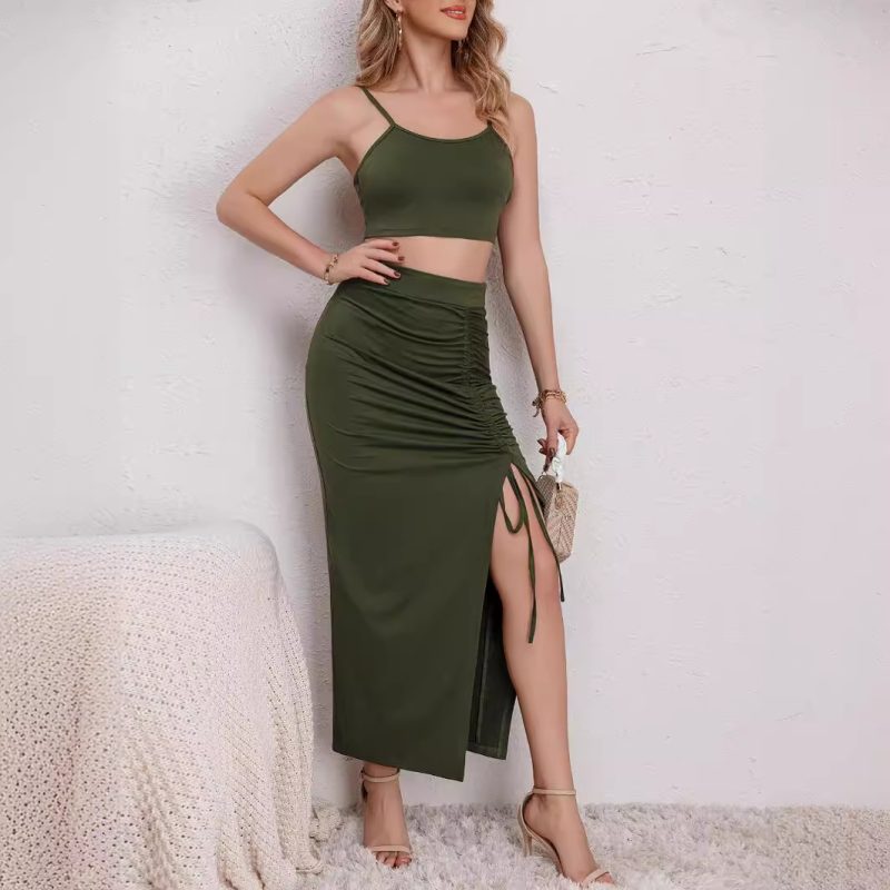 Sexy Slim Fit Two-Piece Skirt Set for Women - Image 3