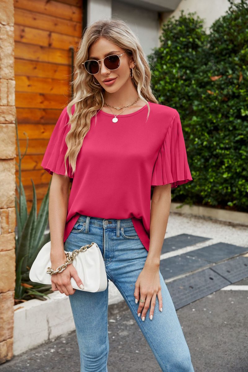 Ice Silk Bell Sleeve Top: Stylish & Comfortable - Image 2
