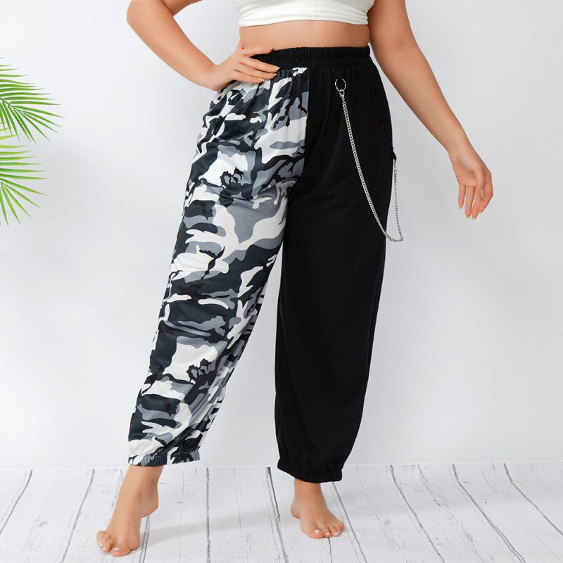 Plus Size Ankle-Tied Harem Pants - Image 2