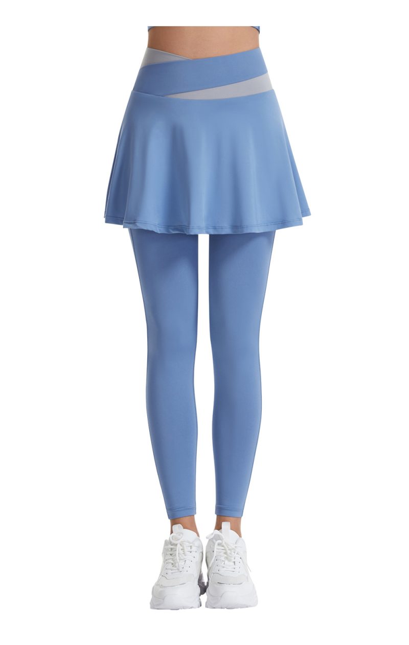 Faux Two-Piece Yoga Skirt: High Waist Comfort - Image 5