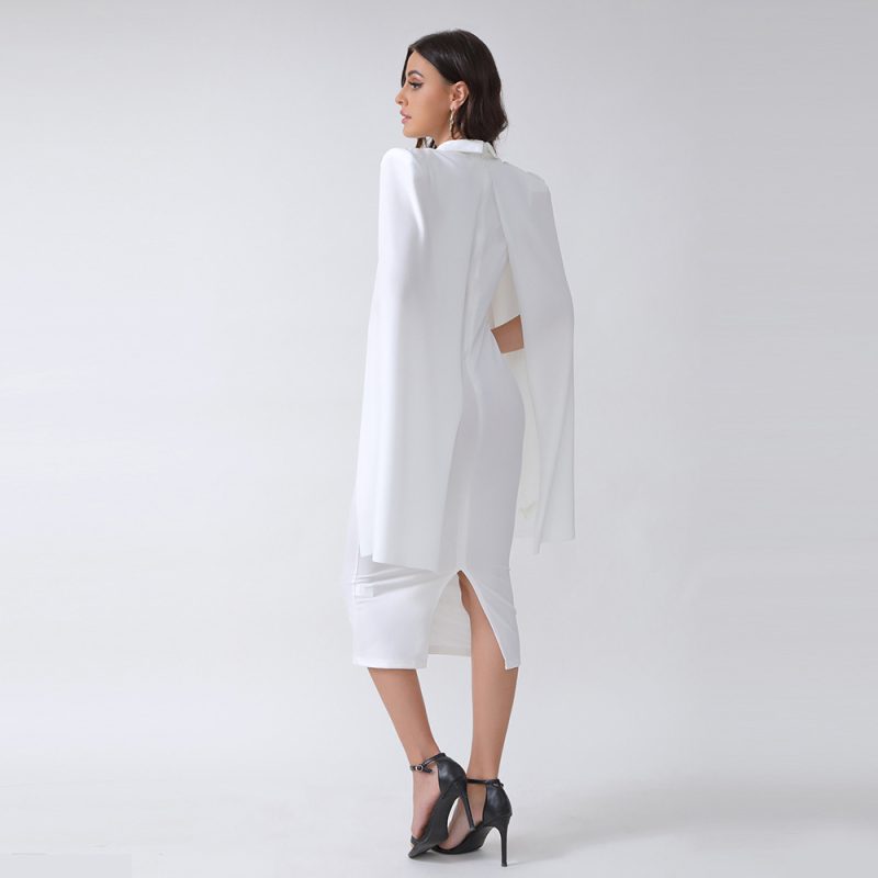 V-neck Slim Fit Long Sleeve Dress - Image 5