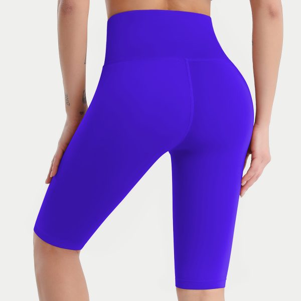 High Waist Yoga Pants: Double-Sided Brushed Nylon Shorts - Image 5