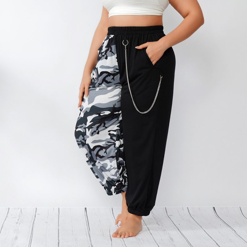 Plus Size Ankle-Tied Harem Pants - Image 3
