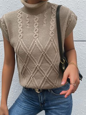 Twist Sleeveless Vest Sweater for Chic Autumn Layering