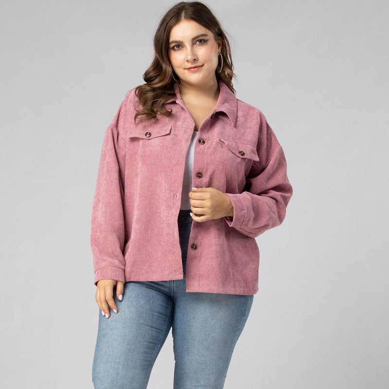 Plus Size Street Long Sleeve Coat - Image 2