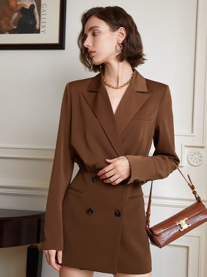 Business Suit V-Neck Long Sleeve Dress