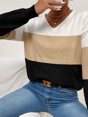 Autumn Winter Loose Casual V-neck Sweater for Women