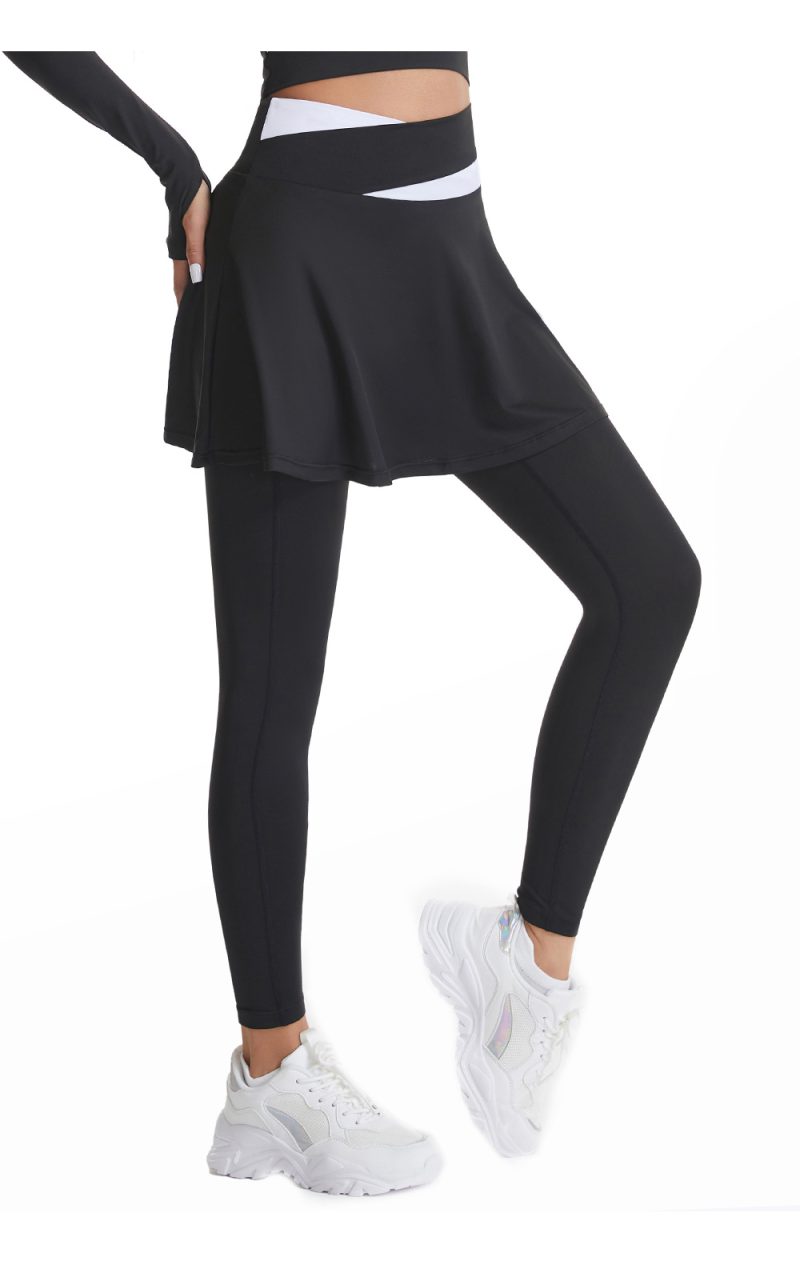Faux Two-Piece Yoga Skirt: High Waist Comfort - Image 3