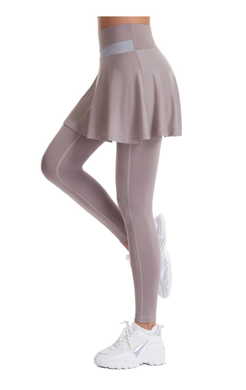Faux Two-Piece Yoga Skirt: High Waist Comfort - Image 2