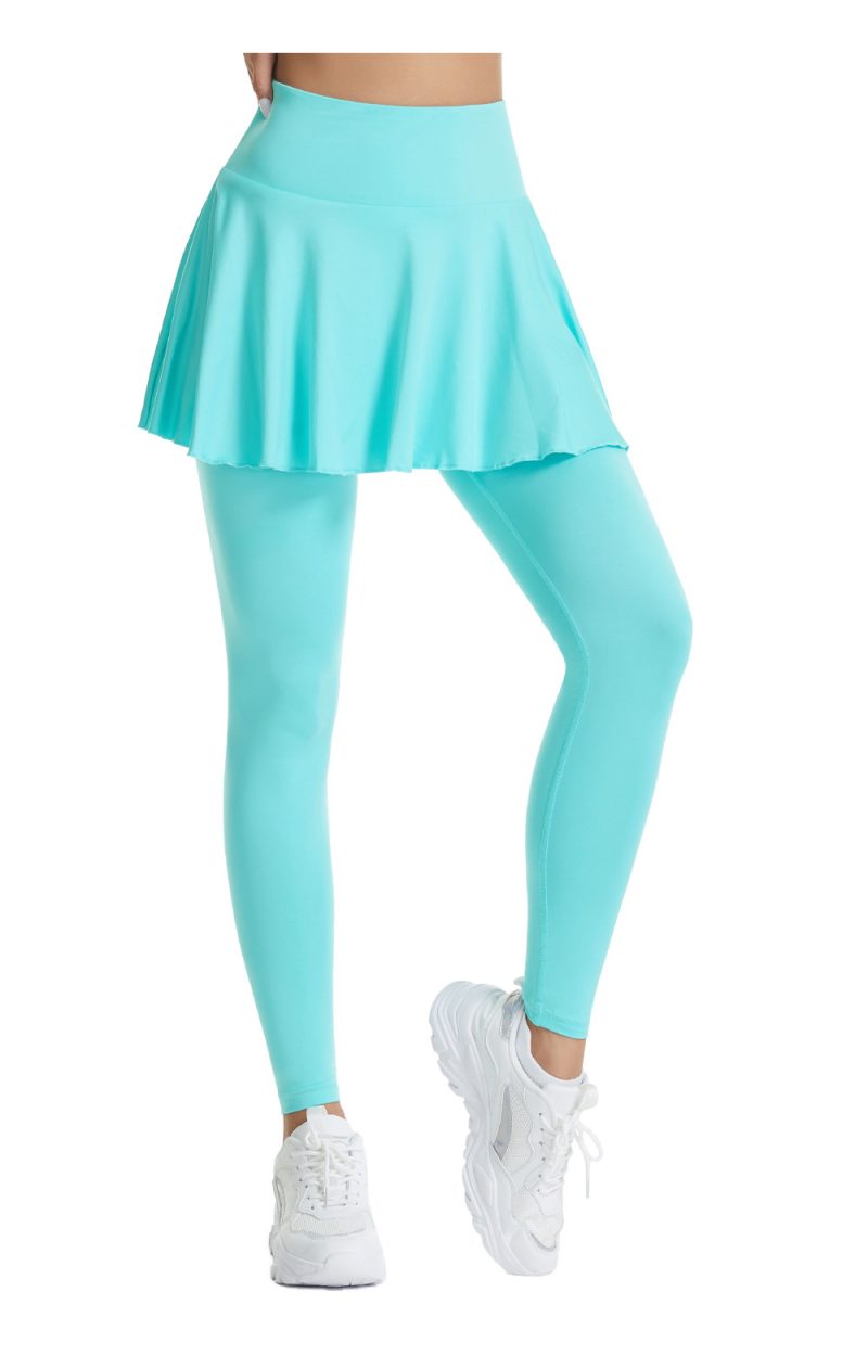 Long Exercise Skirt: Faux Two-Piece Culottes - Image 5
