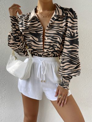 Leopard Print Sexy Shirt: Spring-Summer Vacation Top