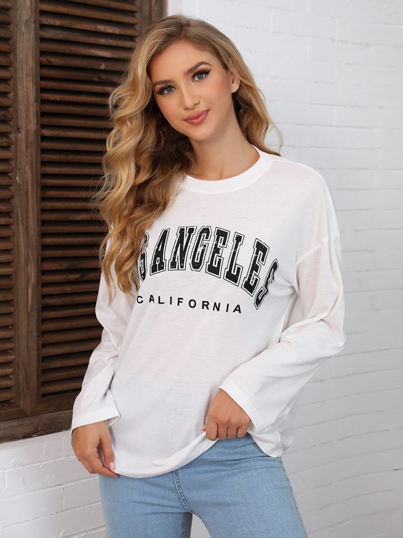 Loose Letter Graphic Sweater Top - Image 5