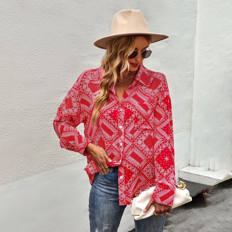 Long Sleeved Shirt Spring Autumn Four Seasons Top Office Women Clothing - Image 3