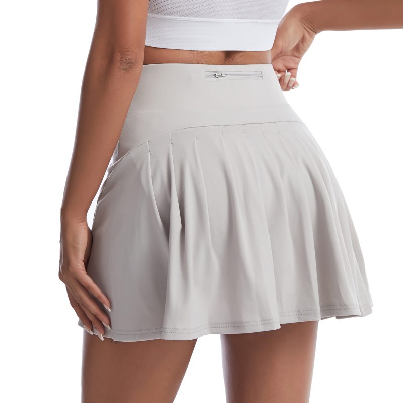 High Waist Nude Feel Tennis Skirt: Pocketed Culottes - Image 7