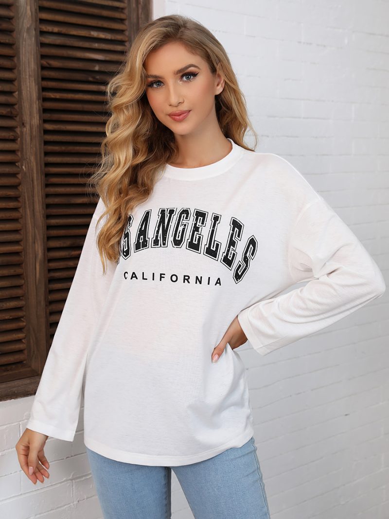 Loose Letter Graphic Sweater Top - Image 4