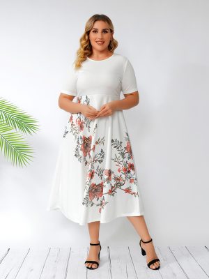 Plus Size Printed Maxi Dress