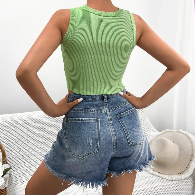 Sleeveless Knit Top: Women's Vest Style - Image 3