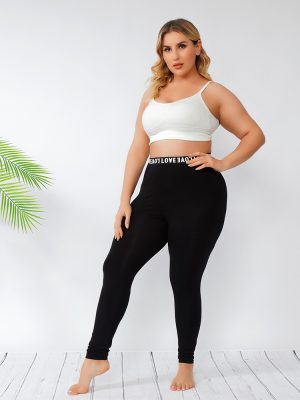 Plus Size High-Waist Camo Yoga Pants