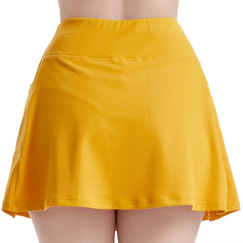 High Waist Yoga Culottes: Multi-Pocket Skirt - Image 3