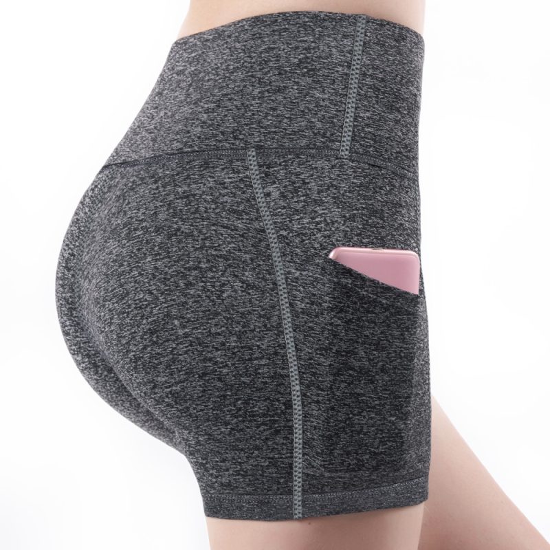 High Waist Yoga Shorts: Two Side Pockets - Image 5