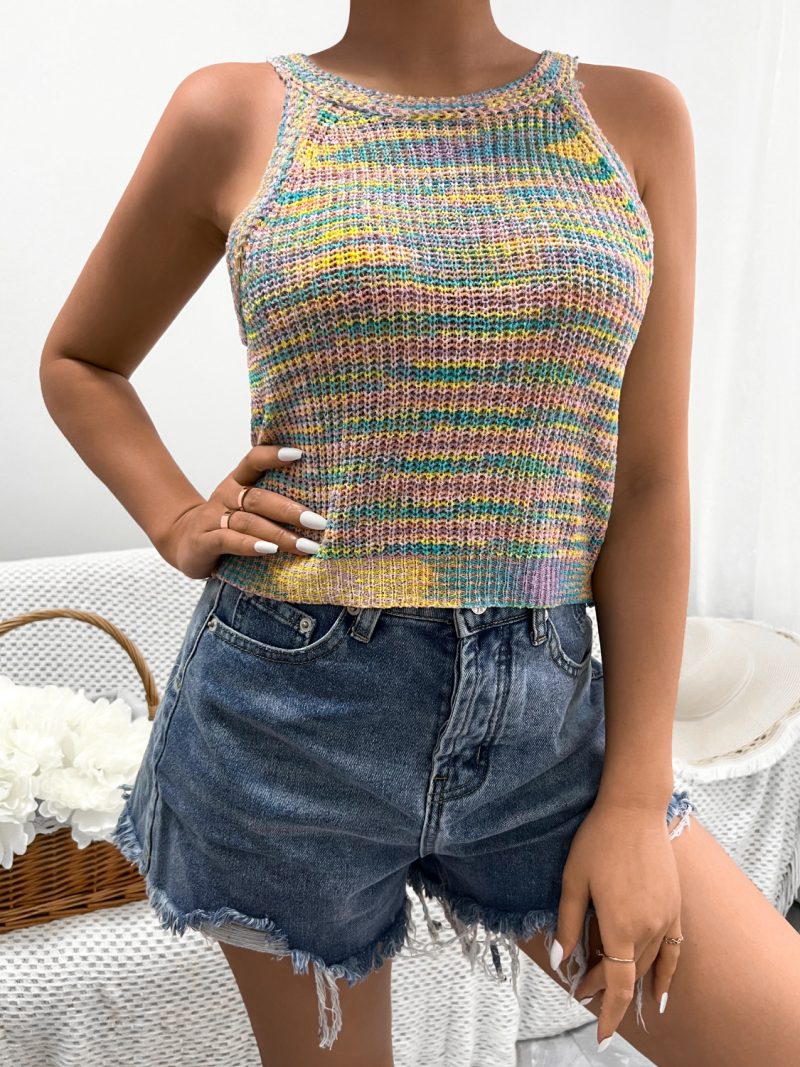 Knitted Halter Camisole: Stylish Women's Wear - Image 4