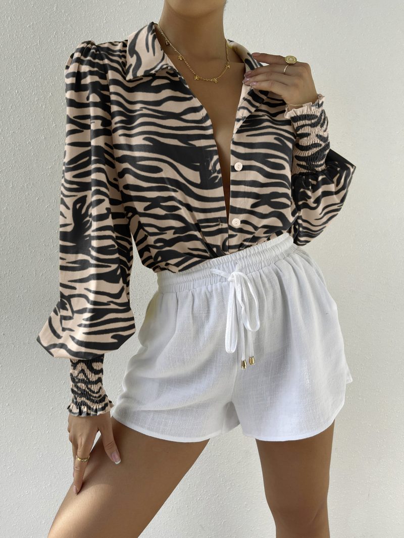 Leopard Print Sexy Shirt: Spring-Summer Vacation Top - Image 2