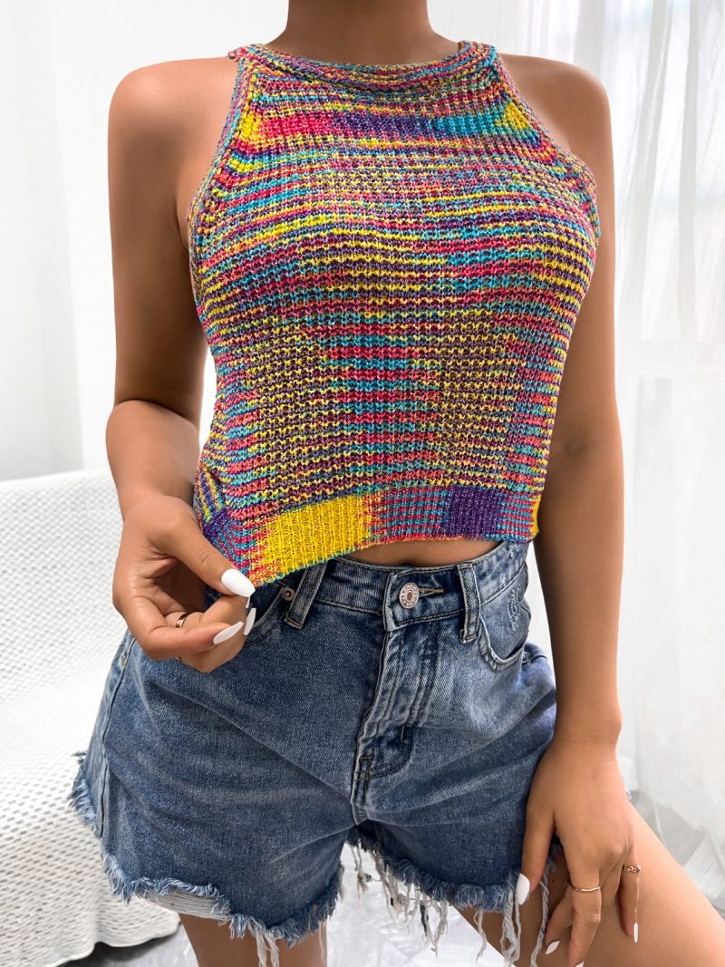 Knitted Halter Camisole: Stylish Women's Wear - Image 2
