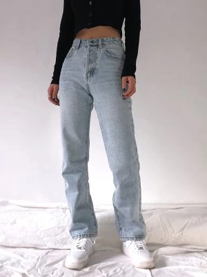 Women’s Solid Color Casual Jeans