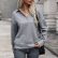 Embrace Autumn with our Gray Turn-Down Collar Sweater