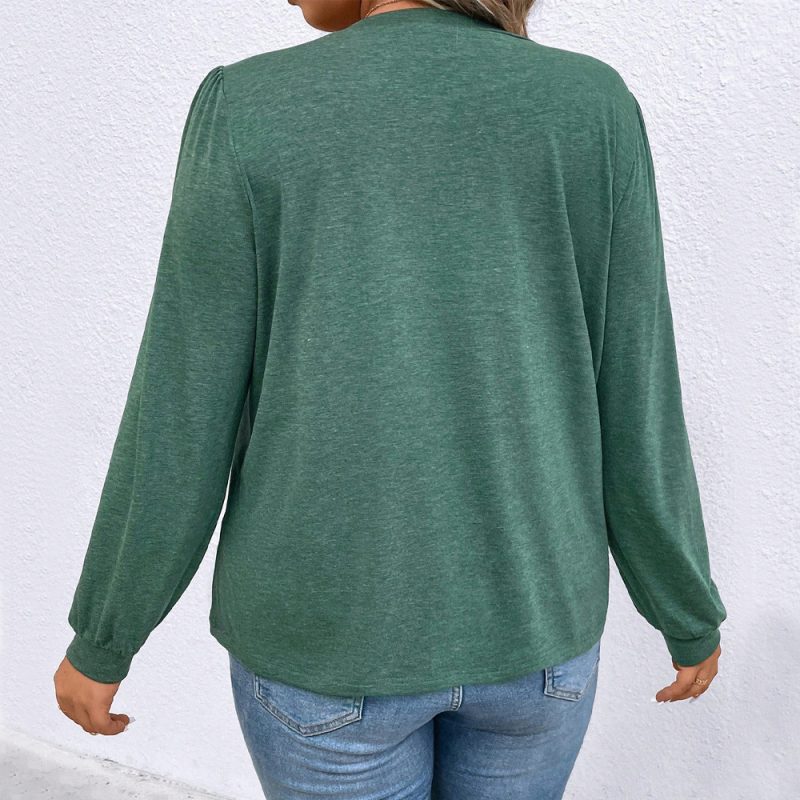 Plus Size Fashionable Stylish Long Sleeve Bottoming Shirt - Image 2