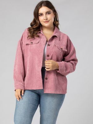 Plus Size Street Long Sleeve Coat