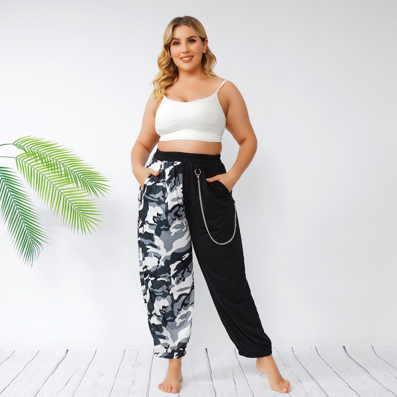 Plus Size Ankle-Tied Harem Pants - Image 5