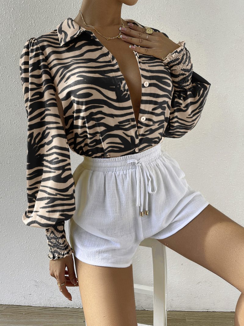 Leopard Print Sexy Shirt: Spring-Summer Vacation Top - Image 3