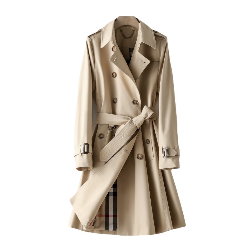 Elegant British Spring Autumn Trench Coat - Image 11