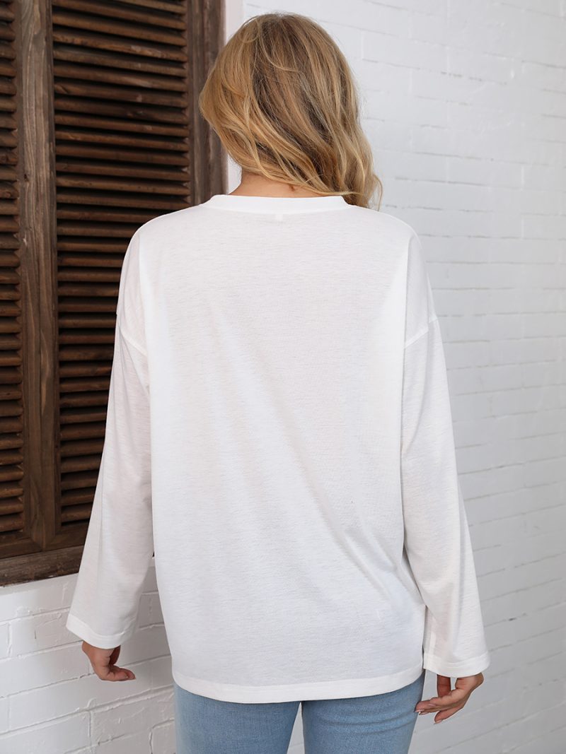Loose Letter Graphic Sweater Top - Image 3