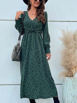 Elegant Stylish Animal Print Loose Dress