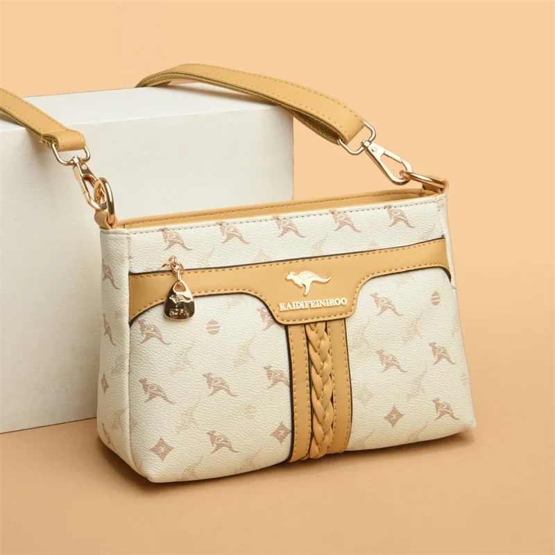 Premium Quality Leather Floral Shoulder Tote Bag - Image 10
