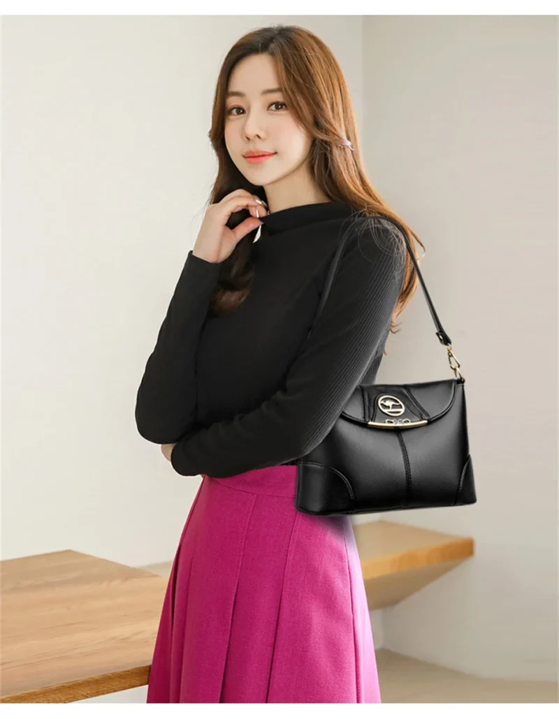 Designer Soft Leather Stylish Eco Leather Crossbody Purse - Image 10