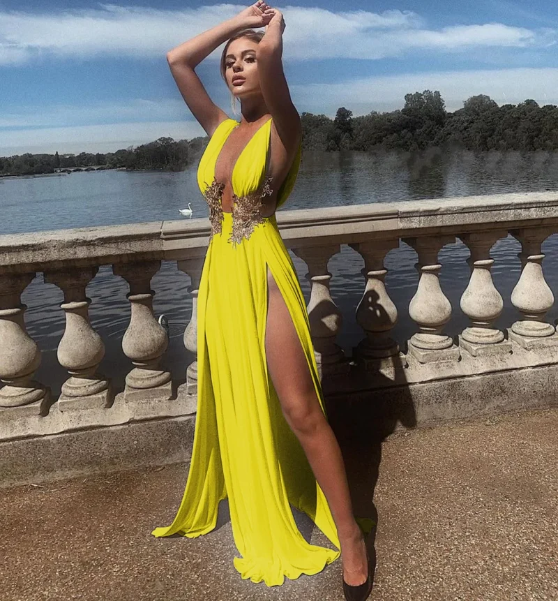 Maxi Eco Chic V-Neck Party Dress - Image 9