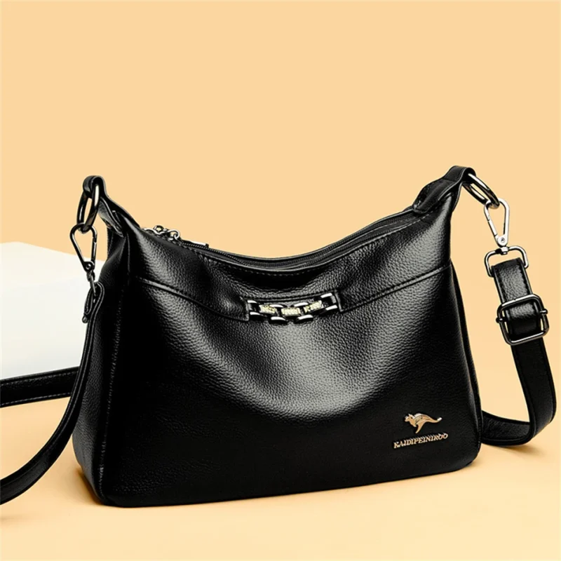 Many Pockets Chic Eco Leather Crossbody Bag - Image 7