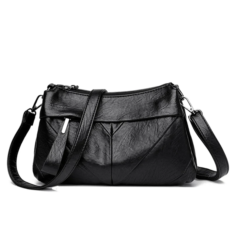 Vintage Eco Shoulder Bag, Soft PU - Image 8