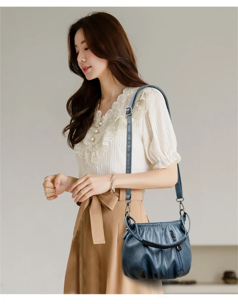 Fashion Small Shoulder Crossbody Bags for Women 2023 Luxury Designer Handbag Soft Leather Totes Bolsa Female messenger bag Sac - Image 7