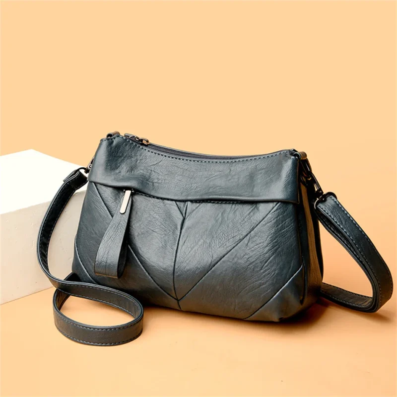 Vintage Eco Shoulder Bag, Soft PU - Image 7