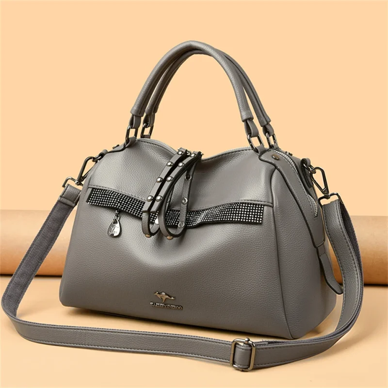 Luxury Eco Leather Crossbody Tote Bag - Image 7