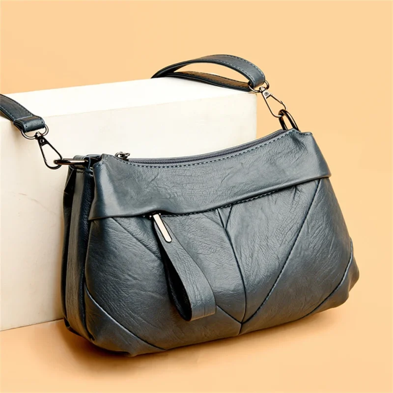 Vintage Eco Shoulder Bag, Soft PU - Image 6
