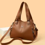 Eco Vintage PU Tote: Luxe Crossbody - Image 10