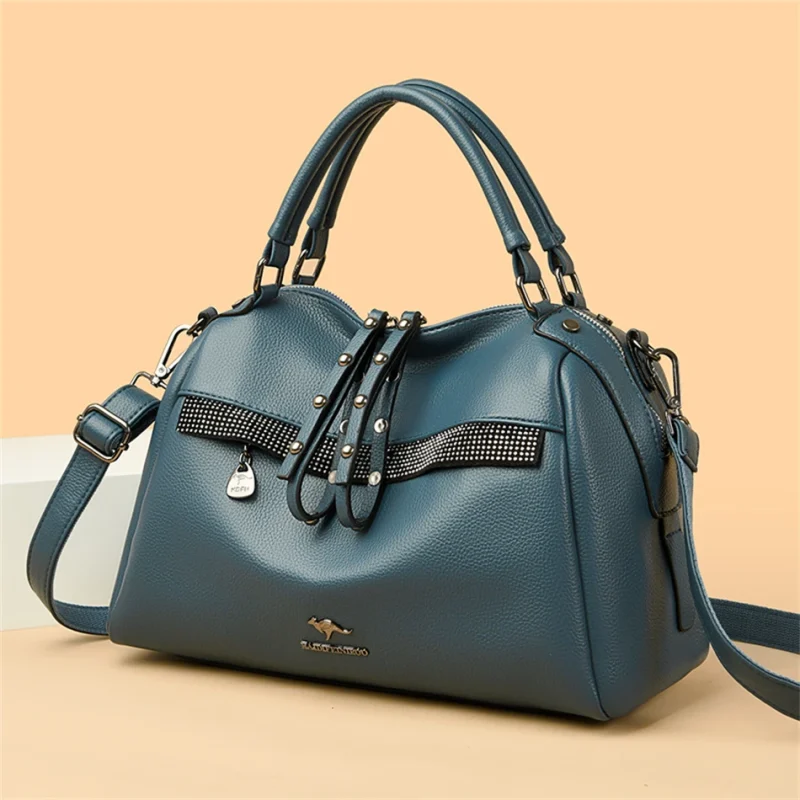 Luxury Eco Leather Crossbody Tote Bag - Image 8