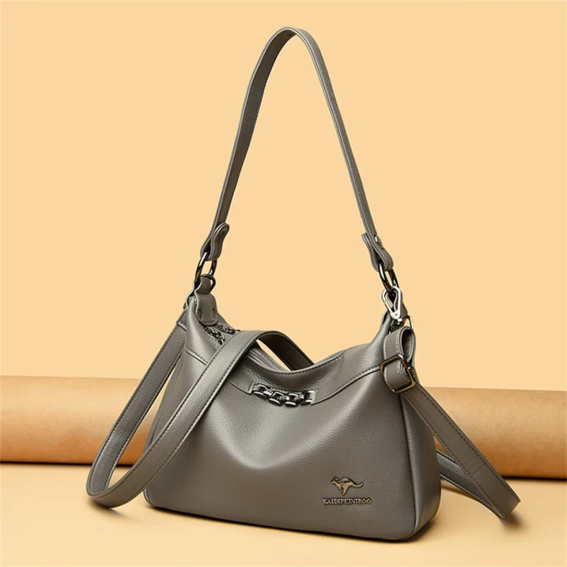 Many Pockets Chic Eco Leather Crossbody Bag - Image 10